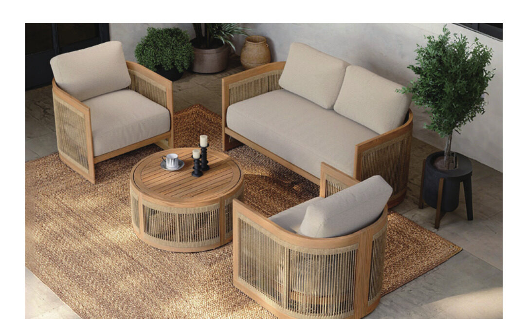 Rattan outdoor seating